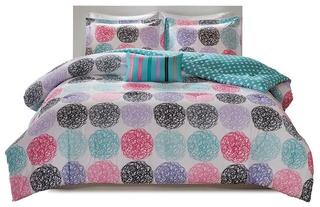 Olliix by Mi Zone Carly Purple Full/Queen Reversible Comforter Set-0