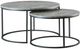 Coaster® Lainey 2-Piece Grey Faux Marble Nesting Table with Gunmetal Base-0