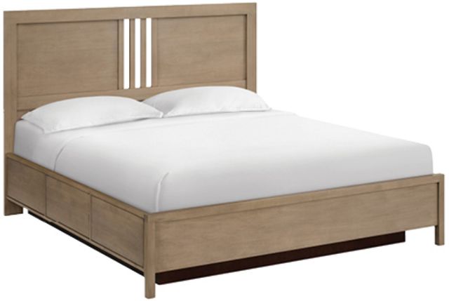 Whittier Wood® Furniture Bailey Almond King Storage Panel Bed-0