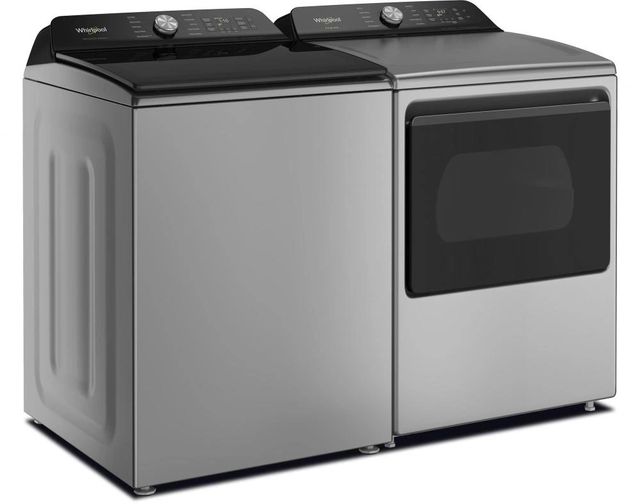 Whirlpool® Radiant Silver Top Load Washer & Gas Dryer Laundry Pair-2