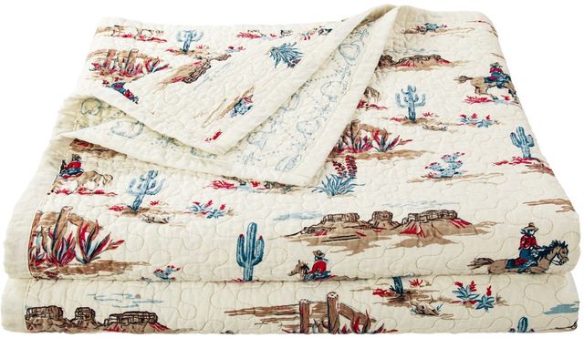 HiEnd Accents Desert Trail Reversible 3-Piece Beige King Bedding Bundle-2