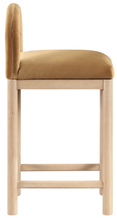 Meridian Furniture Conrad Natural/Saddle Upholstered Counter Stool-2