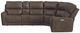 Flexsteel® Carter 6-Piece Cappuccino Modular Power Reclining Sectional with Power Headrests and Lumbar-5