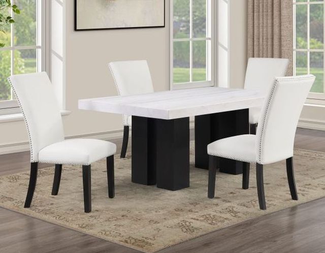 Steve Silver Co. Artemis 5-Piece Black/White 70" Dining Table Set-1