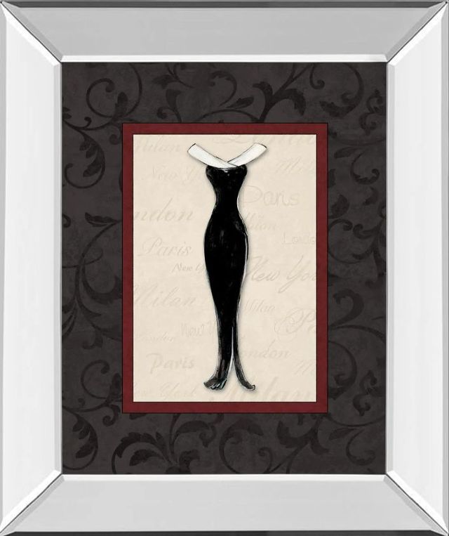 Classy Art Fashion Dress I by Susan Osbourne Mirror Framed Wall Art-0