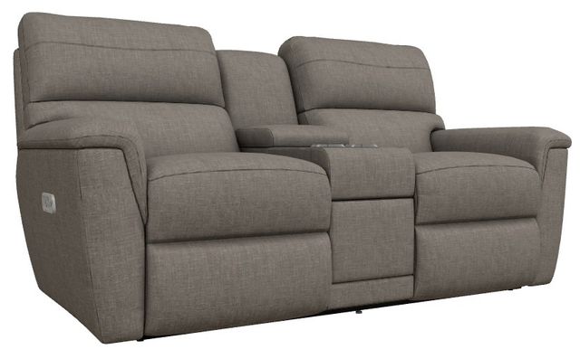 La-Z-Boy® Ava Truffle Power Reclining Loveseat with Console, Headrest, and Lumbar-0