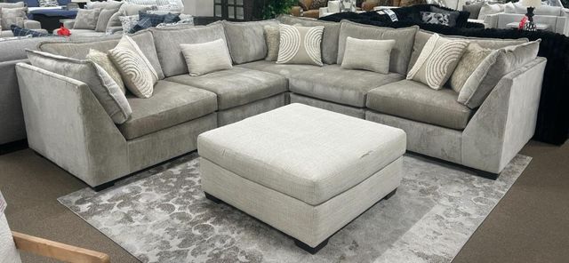 Corinthian Furniture Audrey Cream Ottoman-1