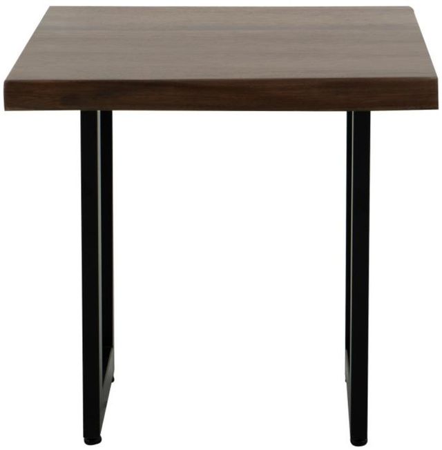 International Furniture Direct Riverwood Brown End Table with Black Base-3