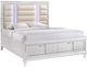 Elements International Twenty Nine White Queen Upholstered Storage Bed-0