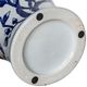 A & B Home Blue/White Curved Porcelain Magnolia Vase-3
