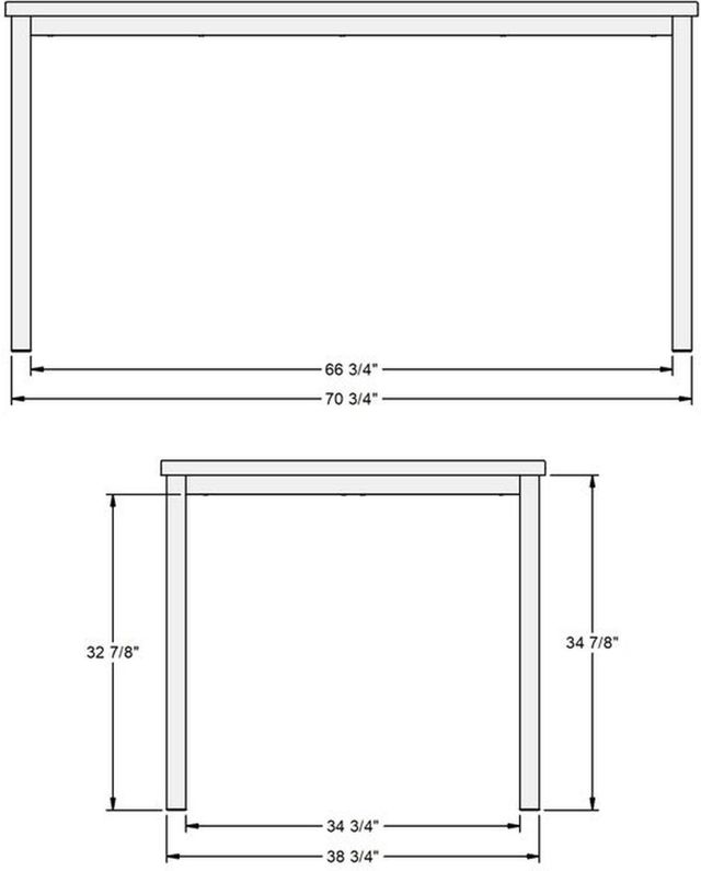 Amisco Customizable Bennington Solid Birch Counter Height Table with 1.63" Thick Tabletop-1