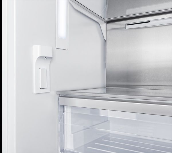 Induction Hardware 24" 13.7 Cu. Ft. Black Stainless Steel Built-In Column Refrigerator with Water Dispenser-1