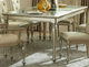 Mazin Furniture Celandine Silver Dining Table with Glass Insert-4