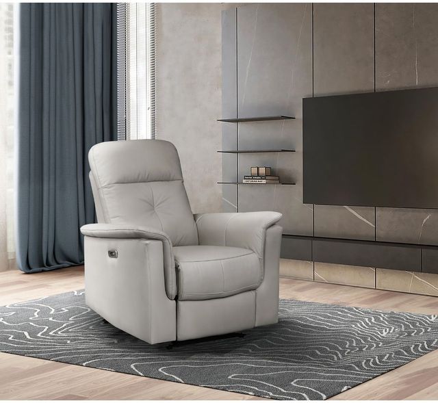 Mazin Furniture Bristow Silver Power Glider Recliner-3