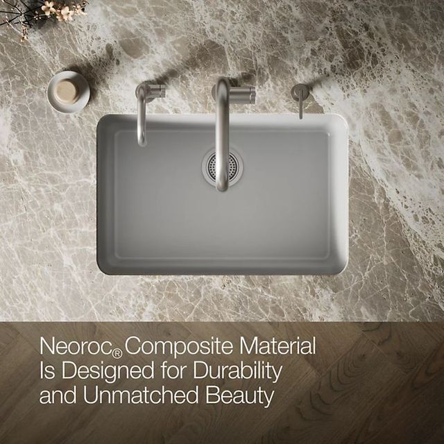 KOHLER® Cairn® Matte Gray 28" Undermount Single-Bowl Kitchen Sink-4