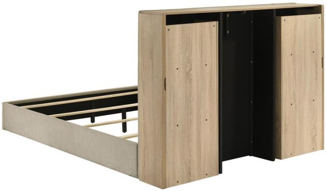 Coaster® Arielle 5-Piece Light Oak/Light Tan Queen Panel Bedroom Set-2