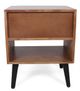 A & B Home Asther Natural Bedside Table with Drawer and Shelf-2