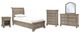 Signature Design by Ashley® Lettner 5-Piece Light Gray Twin Sleigh Bed Set-0