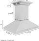 ZLINE 36" Stainless Steel Island Mounted Range Hood with CrownSound® Bluetooth Speakers-4