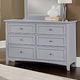 Vaughan-Bassett Bonanza Gray 6-Drawer Studio Dresser-2