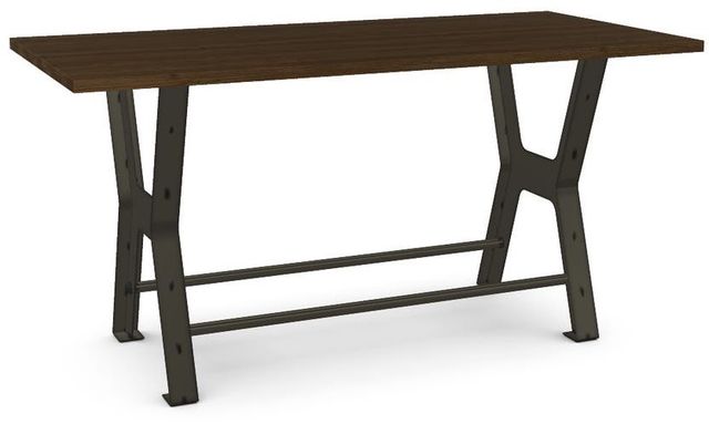 Amisco Customizable Parade 42" Solid Ash Long Bar Table-0