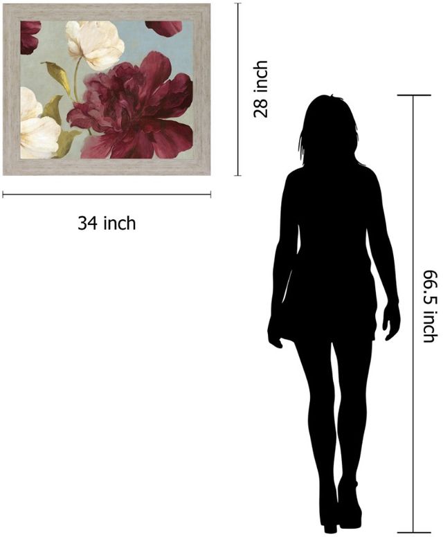 Classy Living Wine Blossom Drift Framed Wall Art-1
