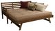 Kodiak Furniture Boho 42.5" Linen Stone/Rustic Walnut Twin Daybed with Mattress-0