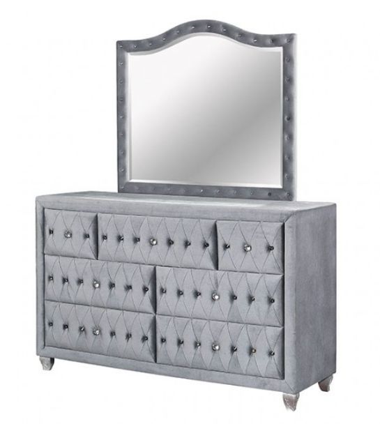 Furniture of America® Sansom 4-Piece Gray Queen Sleigh Bedroom Set-3