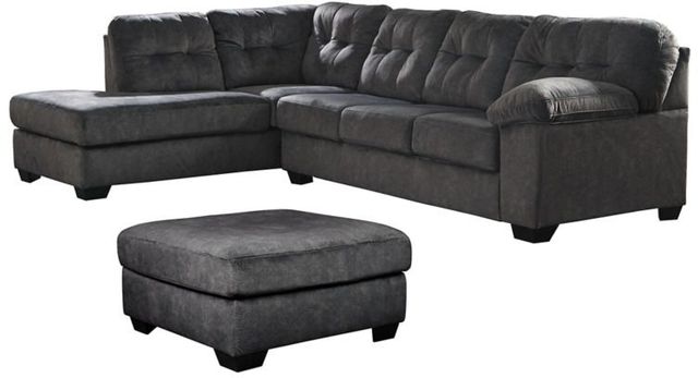 Signature Design by Ashley® Accrington 2-Piece Granite Sectional with Ottoman Set-0