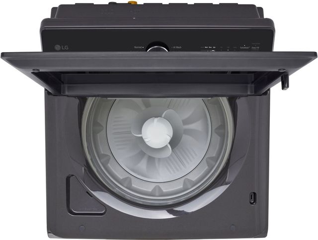 LG 4.8 Cu. Ft. Platinum Black Agitator Top Load Washer with EasyUnload™ and AI Sensing-1