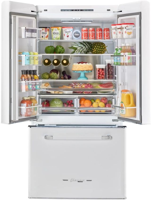 Unique® Appliances 36" 21.4 Cu. Ft. Marshmallow White Counter Depth French Door Refrigerator-2
