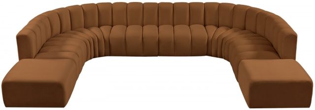 Meridian Furniture Arc 10-Piece Saddle Velvet Sectional-2
