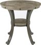 Powell® Franklin Gray Side Table with Pewter Frame-2