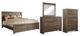 Signature Design by Ashley® Juararo 4-Piece Dark Brown King Panel Bed Set-0