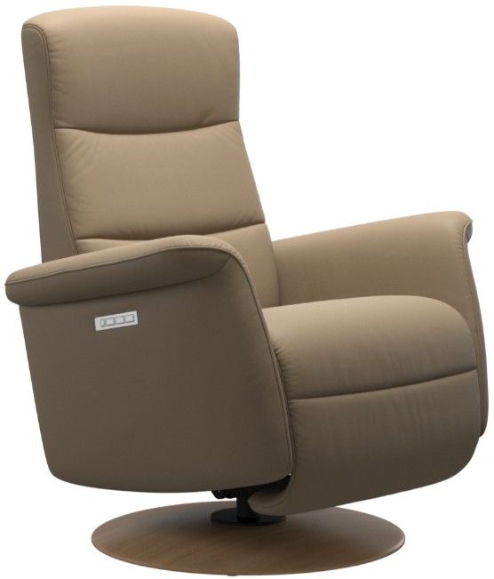 Stressless® by Ekornes® Customizable Mike Power Recliner with Moon Wood Base-0