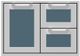 Hestan® AGSDR Series 30" Pacific Fog Outdoor Double Drawer and Storage Door Combination-0