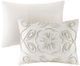 Olliix by Madison Park Violette 3 Piece Ivory and Taupe King/California King Tufted Cotton Chenille Comforter Set-1