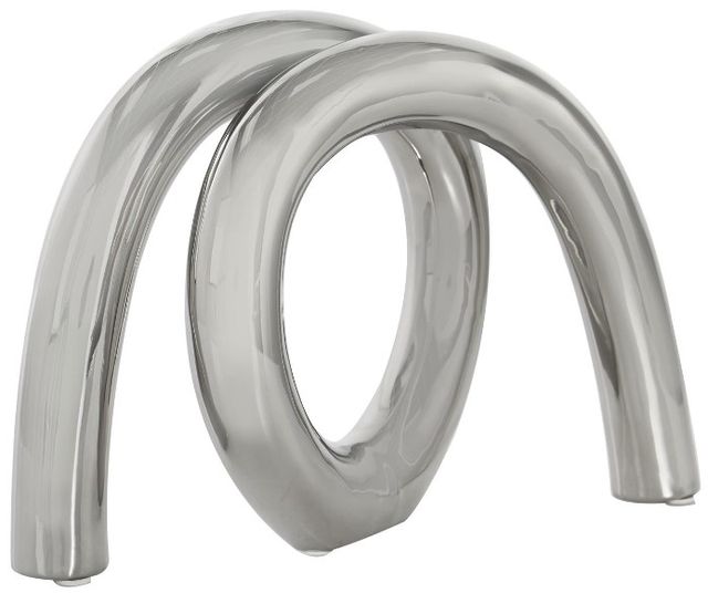 Deco Marche Silver Rounded Loop Sculpture-0