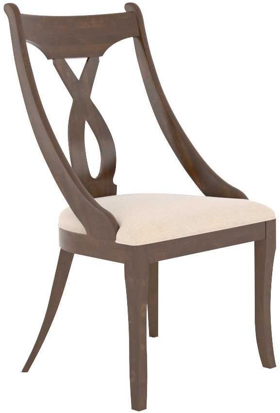Canadel® Canadel Cognac Washed Upholstered Side Chair-0