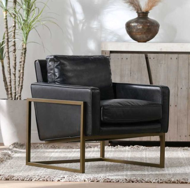 Classic Home Ken Jet Black Accent Chair-1