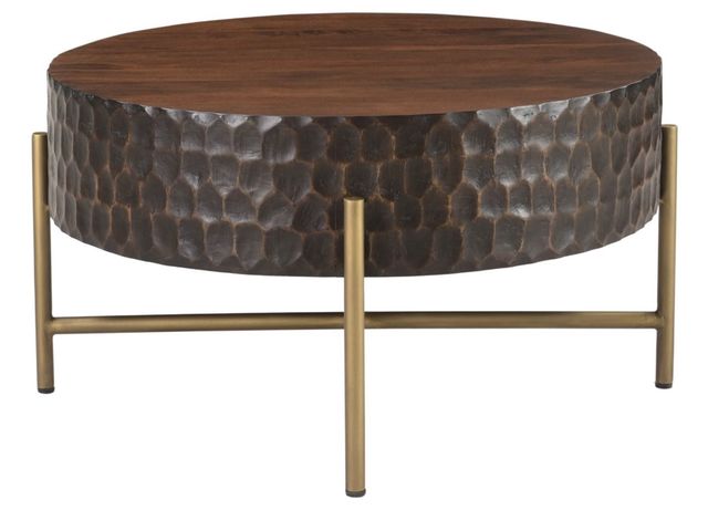 Home Trends & Design Santa Cruz Antique Bronze Coffee Table-0