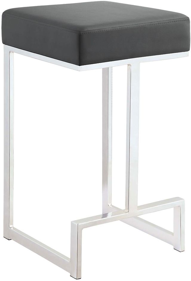 Coaster® Gervase Chrome/Gray Square Counter Stool-0