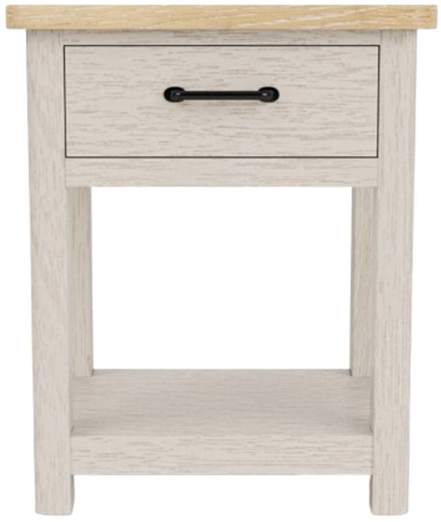 Riverside Furniture Glenndale Aged White/Wheat 2-Drawer Nightstand-2