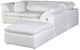 Moe's Home Collection Terra Condo Dream 5-Piece Cream White L-Shaped Modular Sectional and Ottoman-2