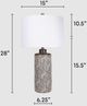 Classy Living 2-Piece Geometric Harmony Brown/White Table Lamp Set-1
