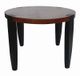 A & B Home Walnut Large Oval Table with Black Legs-2