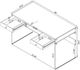Coaster® Dobrev Weathered Grey/Clear Computer Desk-5