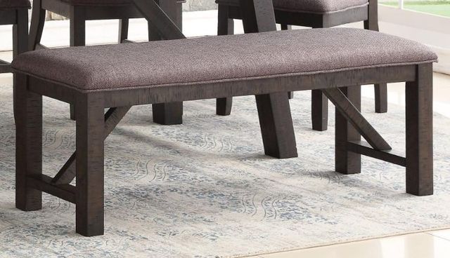 Urban Styles Furniture Kingston Chocolate/Gray Dining Bench-0