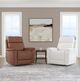 Flexsteel® Customizable Refined Power Swivel Gliding Recliner with Power Headrest and Lumbar-2