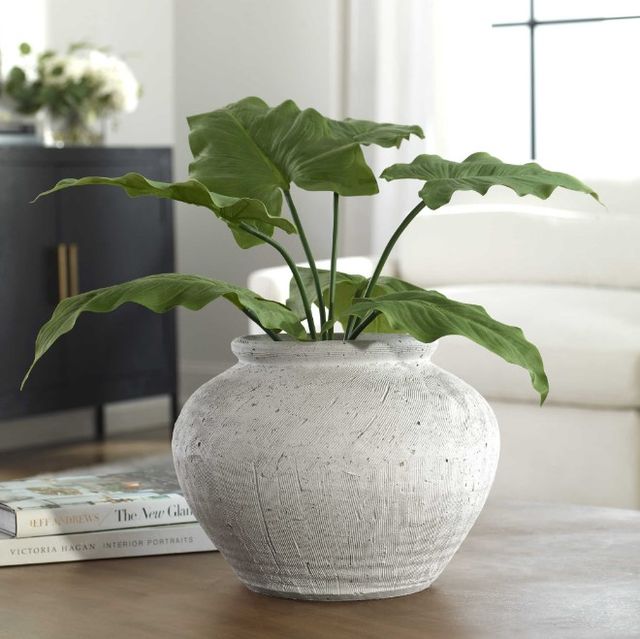 Uttermost® Floreana White Round Vase-1